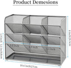 Marbrasse Mesh Desk Organizer, Desktop Stationary Organizer, Storage Rack - Image 6