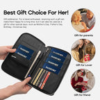 RFID Blocking Family Passport Holder Wallet 6, Premium Leather Travel Document - Image 5