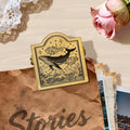 Vintage Journal Clip Waves Whale Ocean Travelers Notebook Clip | Brass Metal Book Page Holder Clips for Notebooks Sketchbooks Bookmarks Planners Journaling Reading Decorations Art Charms