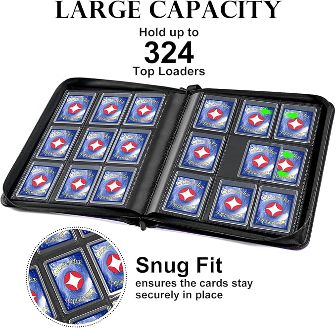 GEAoffice Waterproof Top Loader Binder Holds 324 Cards, Side Loading 9 Pocket - Image 2