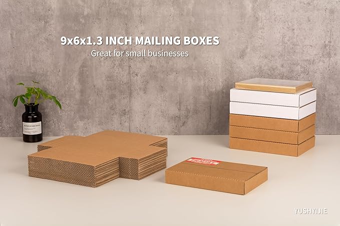 YUSHYIJIE 50 Pack 9x6x1.3 inch Small Shipping Boxes - Image 8