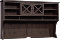 Sauder Costa Large Hutch, Coffee Oak finish