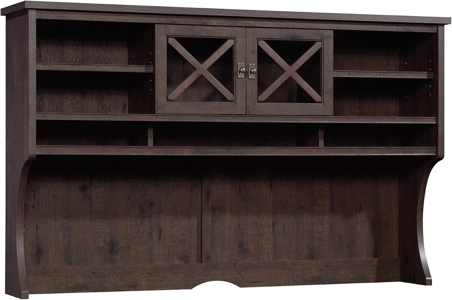 Sauder Costa Large Hutch, Coffee Oak finish