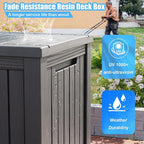 TARKARI 200 Gallon Lockable Resin Deck Box, Waterproof & UV-Resistant Outdoor - Image 7