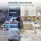 FLEXISPOT L Shaped Standing Desk, 71 x 63 Inch Electric Height Adjustable - Image 4