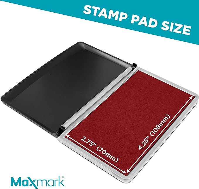 MaxMark Large Crimson Red Stamp Pad - Image 3