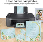100 Sheets Blue Shimmer Cardstock 8.5 x 11 Metallic Paper, Goefun 80lb Card - Image 4