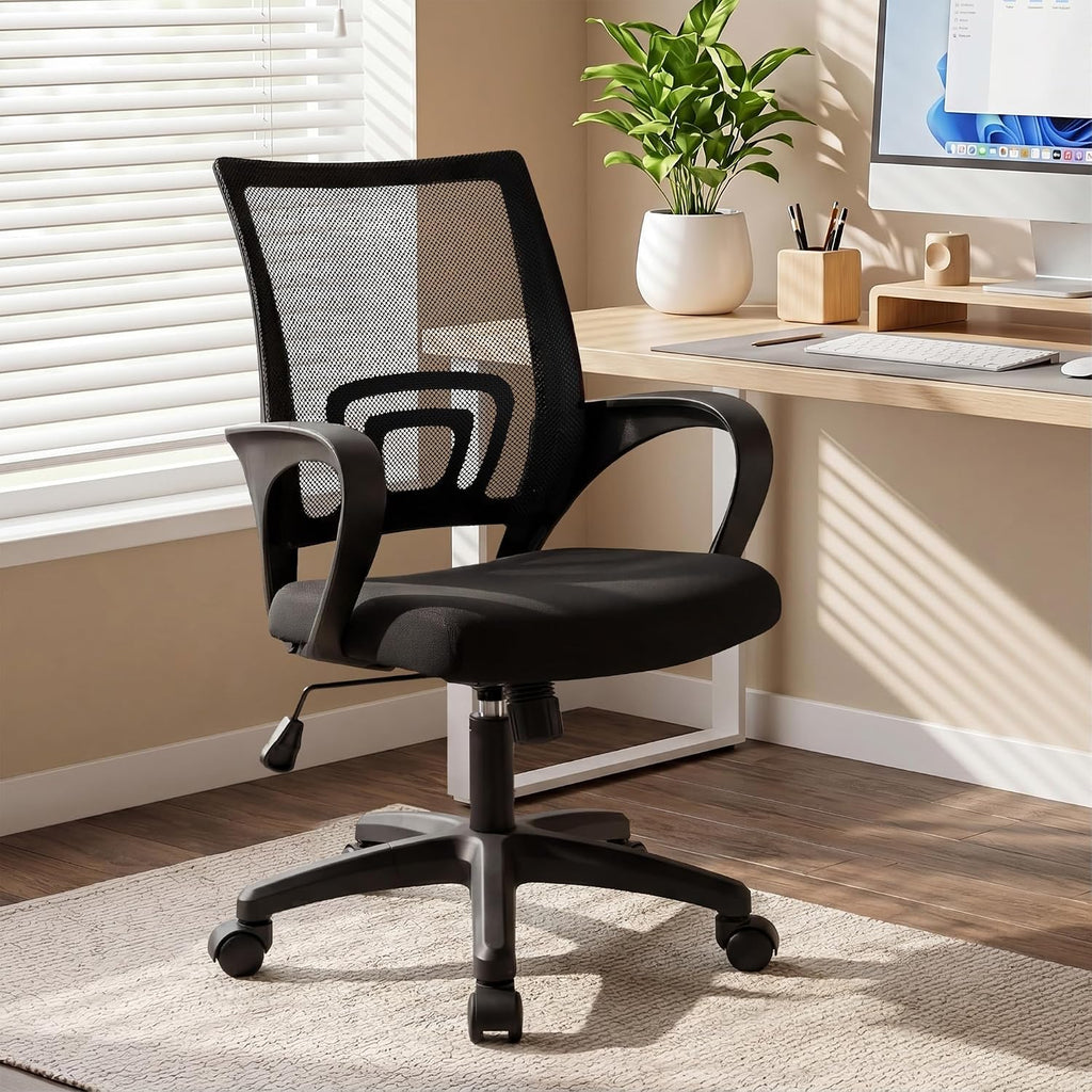 neo chair office computer chair ergonomic mid-back mesh shown in use