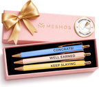 MESMOS 3pcs High End Luxury Congratulations Gifts for Women, Job Promotion Gifts for Women, Thank You Gift for Teacher, Employees, Coworkers, Mentors & Managers German-Ink & 1mm Swiss-Tip Luxury Pen.