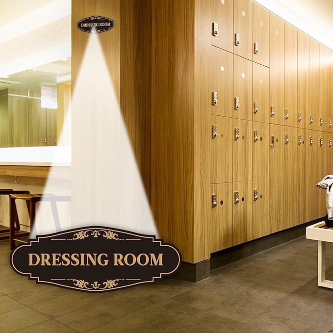 Dressing Room Sign for Door，Self-Adhesive Waterproof Vinyl Vintage Changing - Image 4