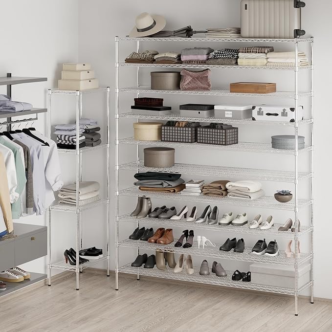 Regal Altair 18" Deep x 72" Wide x 96" Height Wire Shelving Kit | 10-Tier | NSF - Image 4