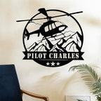 Personalized Metal Airplane Wall Art, Airplane Name Sign, Customized Pilot Name - Image 6