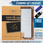 HBCY Creations 18" x 24" Torched Brown Solid Wood Frame Wall Chalkboard - Image 7