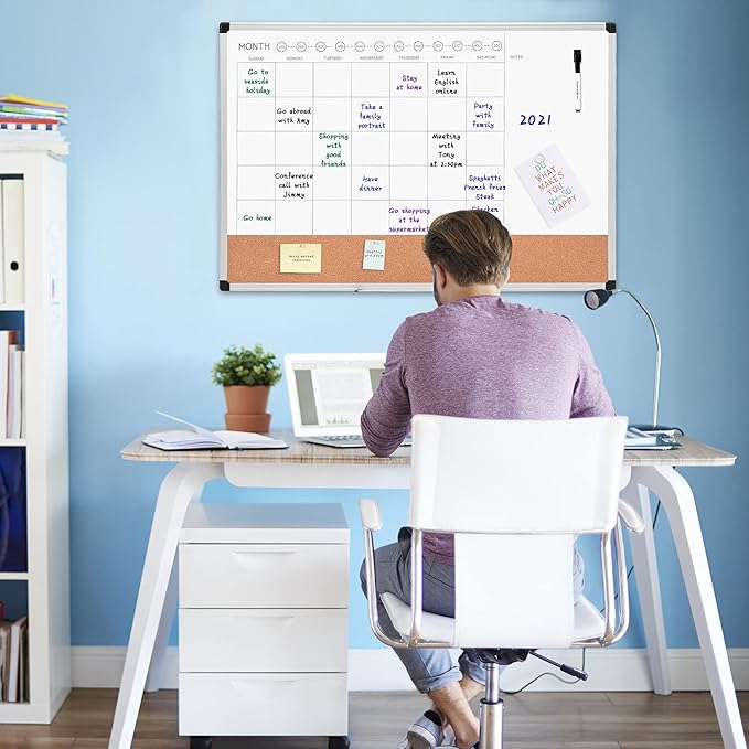 Amazon Basics 24" x 36" Monthly Whiteboard Calendar - Image 5