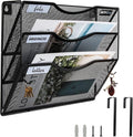 BOHDK Wall File Organizer, 3 Tire Hanging File Folder Mail Organizer, Vertical by BOHDK