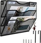 BOHDK Wall File Organizer, 3 Tire Hanging File Folder Mail Organizer, Vertical by BOHDK