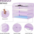 Marbrasse 4 Tier Paper Organizer Letter Tray - Image 4
