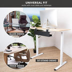 Mount-It! Under Desk Cable Management Tray – Clamp-On No-Drill Metal Cable - Image 4