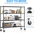 Homdox 4 Tier Heavy Duty Metal Wire Shelving - Image 6