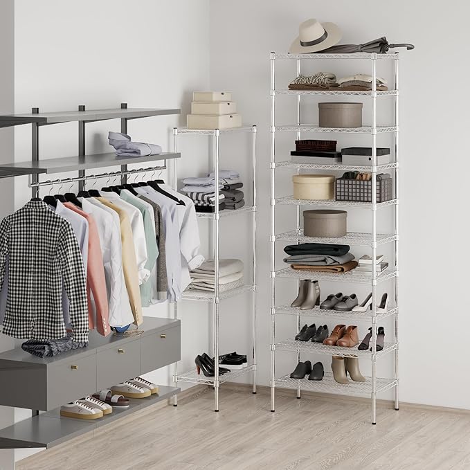 Regal Altair 18" Deep x 30" Wide x 96" Height Wire Shelving Kit | 10-Tier | NSF - Image 5