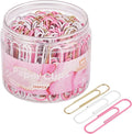 NEEWAY 200pcs Large Pink Paper Clips, 2 Inch Jumbo Paper Clip, Ceative Colored by NEEWAY