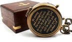 Be Strong and Courageous, Do Not Be Afraid Brass Engraved Compass - Image 7
