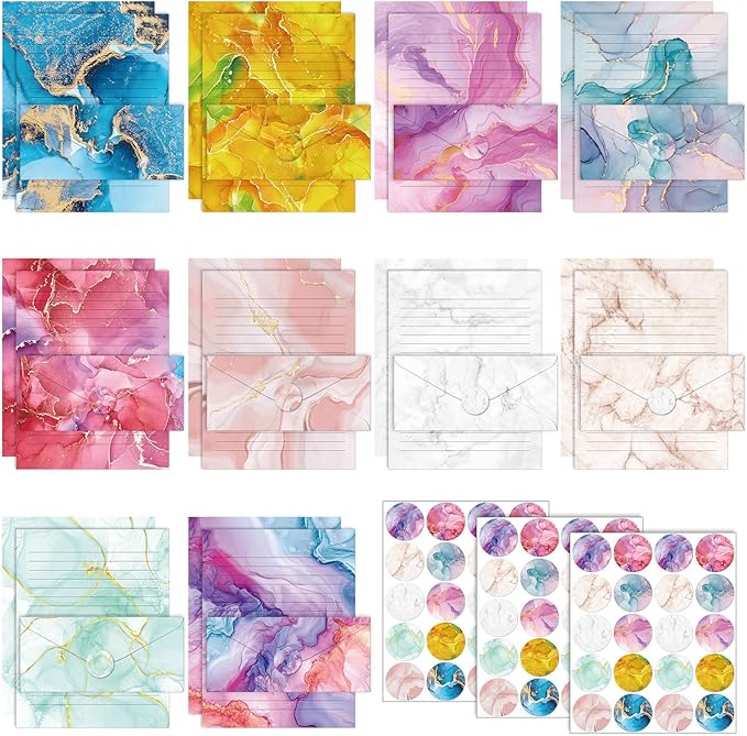 TaoBary 160 Pcs Stationery Paper Set 50 Double Sided Stationery Papers by TaoBary