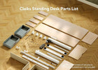 Claiks Standing Desk with Drawers, Adjustable Stand Up Electric Standing Desk - Image 7