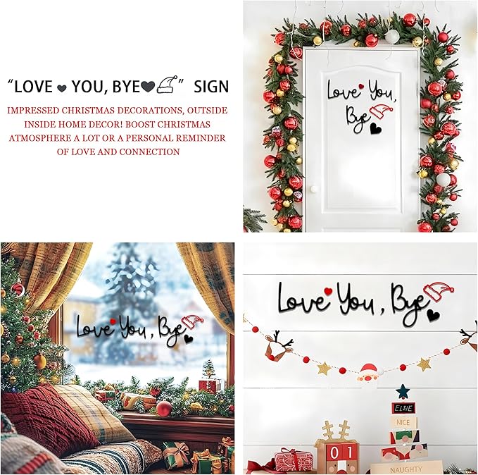 Christmas Love You Bye Wood Sign, Above Door Topper Decoration - Image 6