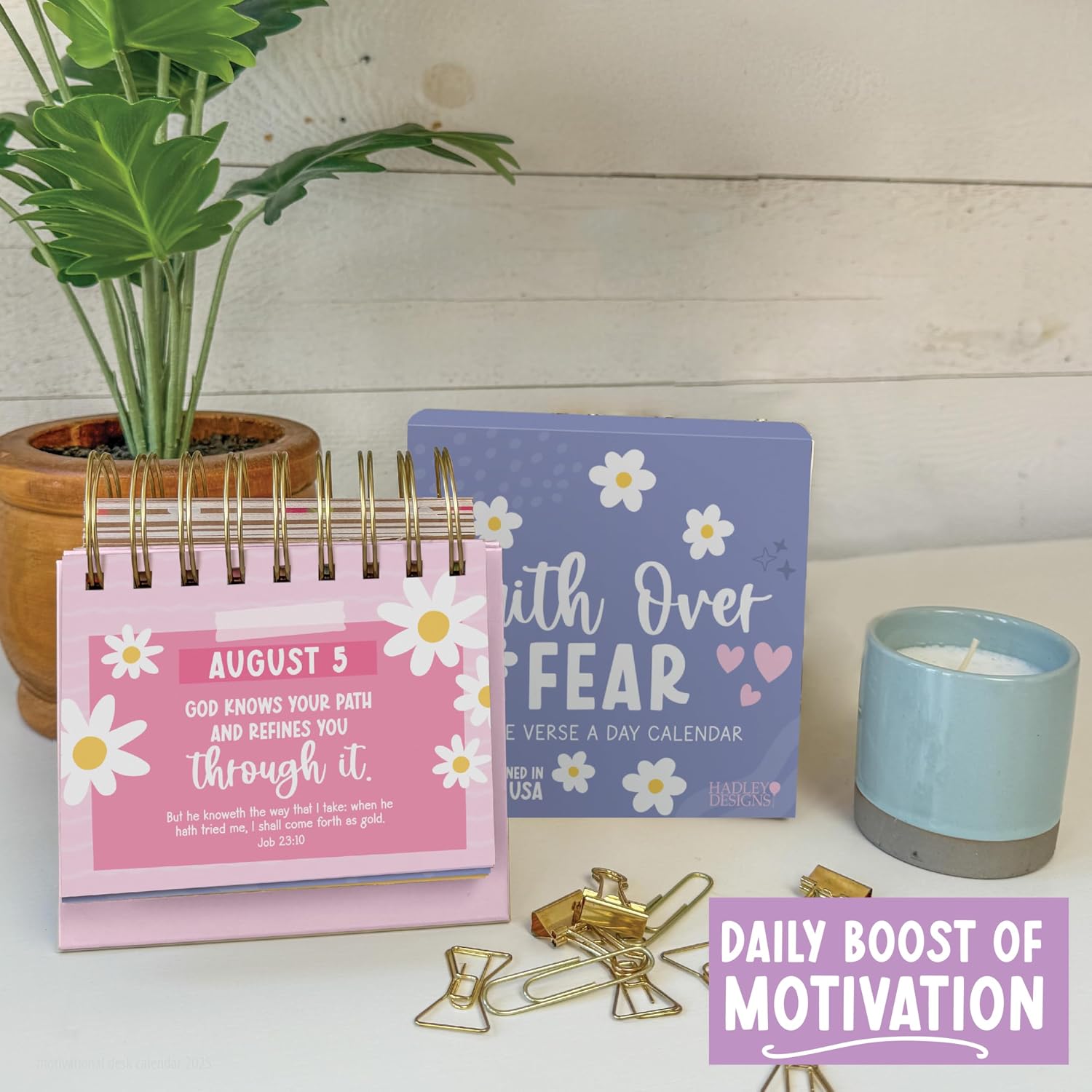 Daily Bible Verse Desk Flip Calendar 2026 - Daily Scripture Flip Calendar, Inspirational Desk Calendars 2026, Christian Perpetual Calendars, Motivational Quotes for Desks, Back to School Teacher Gifts