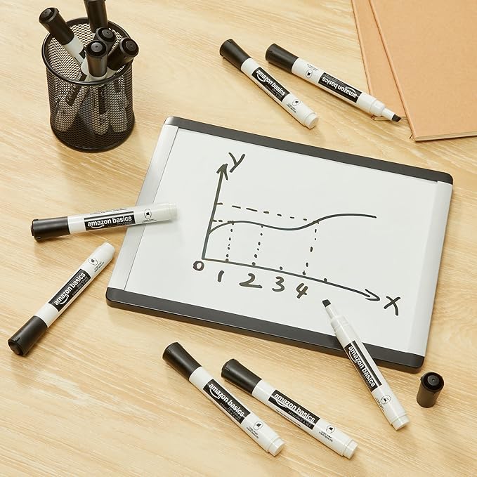 Amazon Basics Low-Odor Dry Erase Whiteboard Markers, Chisel Tip - Image 5