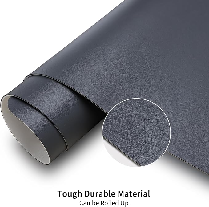 KINGFOM Desk Pad Office Desktop Protecter, PU Leather Desk Mat Blotters - Image 6