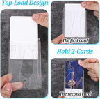 32 Pack Vertical 2-Card ID Badge Holde, Heavy Duty Plastic Badge Holders - Image 3