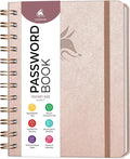 Clever Fox Password Book Spiral – Mini Internet Address & Password Organizer by CleverFox
