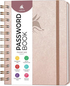 Clever Fox Password Book Spiral – Mini Internet Address & Password Organizer by CleverFox