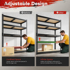 reibii 2400 lbs garage shelving for basement, adjustable, front angle view