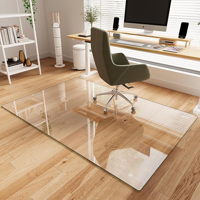 Koonmi Tempered Glass Chair Mat by KOONMI