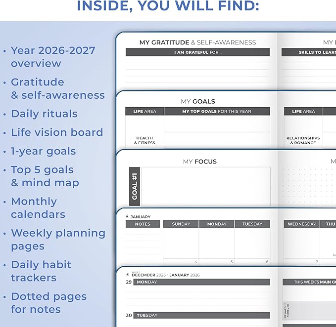 Clever Fox Dated Planner 2026-2027 – Weekly Life Planner Notebook - Image 5