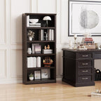 Bevfint Bookshelf, Open Storage 70 Inch Tall 5 Shelf Bookcase, Floor Standing - Image 7