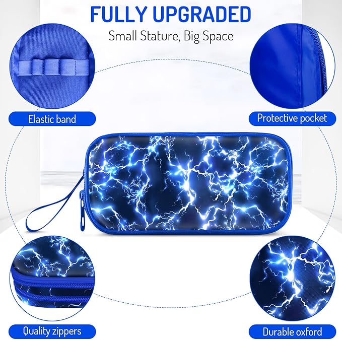 Fitvc Large Pencil Case for Boys, Lightning Boys Pencil Pouch for Kids Teens - Image 2