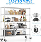 Homdox 5 Tier Heavy Duty Metal Wire Shelving - Image 6