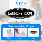 Laundry Room Door Sign for Business and Home，Self-adhesive Waterproof Cute - Image 2