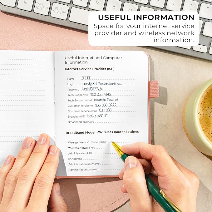 Clever Fox Password Book with alphabetical tabs. Internet Address Organizer - Image 5