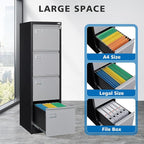 BYNSOE 4 Drawer File Cabinet - Image 4