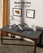 YSAGi Leather Desk Protector, Office Mat, Large Mouse Mat, Non-Slip PU Leather - Image 3
