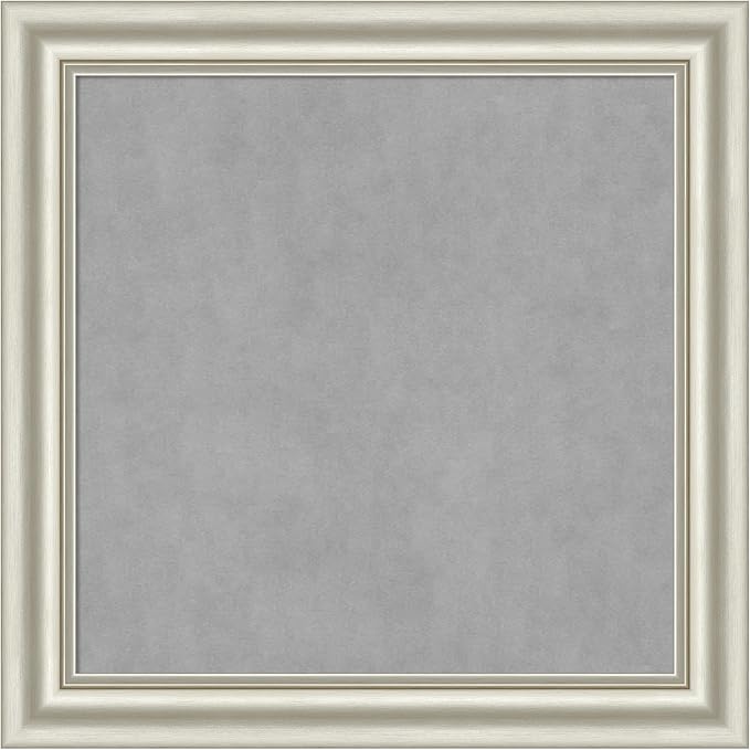 Amanti Art Silver Framed Magnetic Board 30x30 Medium Vision Board by AmantiArt
