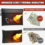 ROLOWAY Fireproof Bag 5200℉ Heat Insulated, Fireproof Money Bag - Image 3