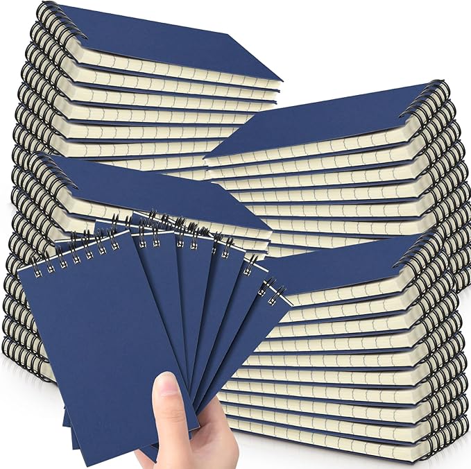 Tenceur 54 Pcs Pocket Notebook Bulk Small 3x5 Inch Spiral Notepads Mini Top by Tenceur