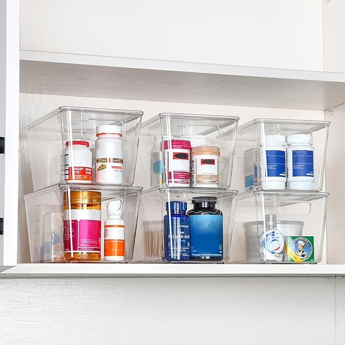 Vtopmart 6 Pack Clear Stackable Storage Bins - Image 7