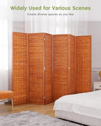 JOSTYLE 6ft Folding Privacy Screens 6-Panel Freestanding Room Dividers - Image 4